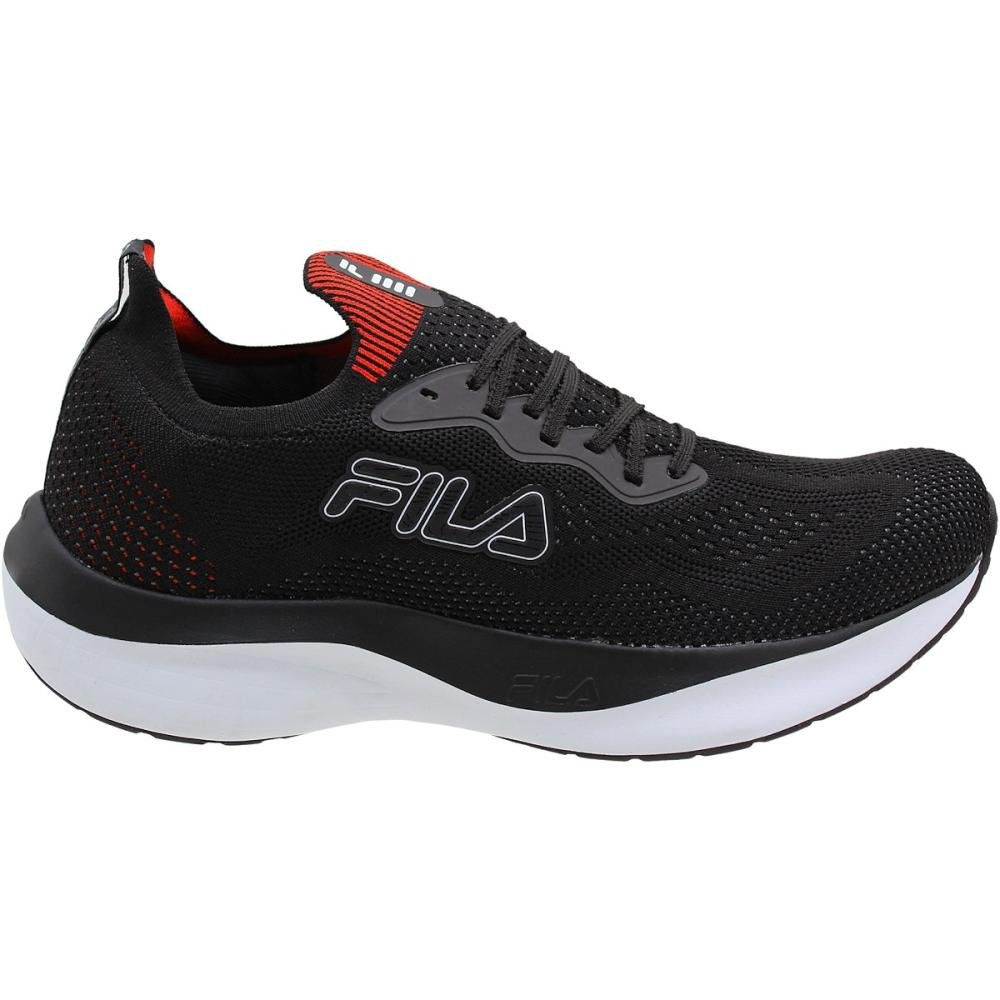 Tênis Fila Go Trainer Caminhada Corrida Masculino Preto/Vermelho 2