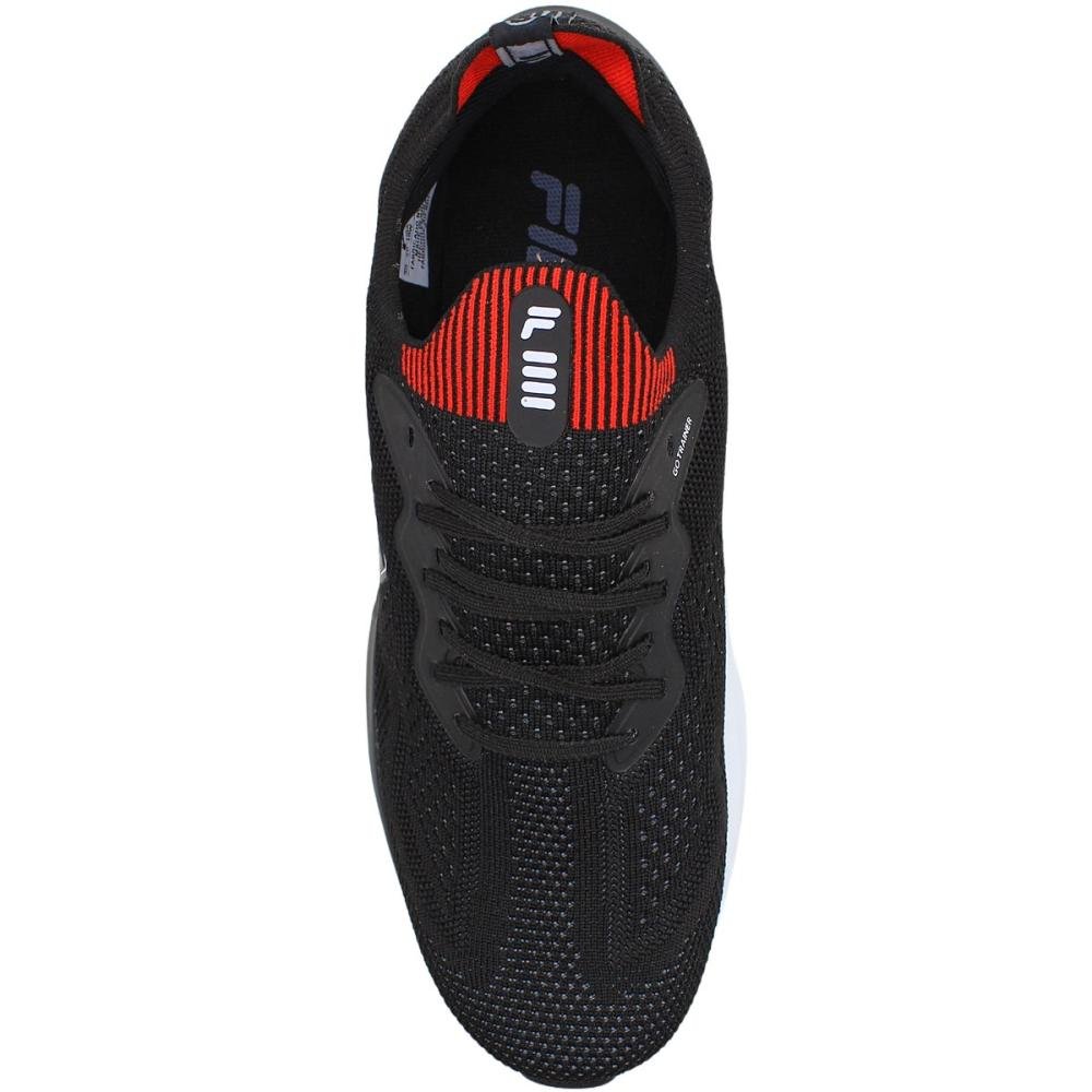 Tênis Fila Go Trainer Caminhada Corrida Masculino Preto/Vermelho 4