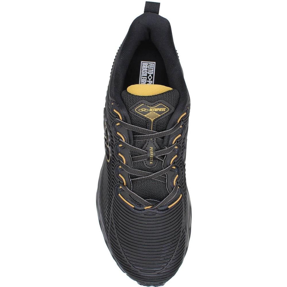 Tênis de Caminhada Olympikus Perfect 4 Masculino Preto/Ouro 4