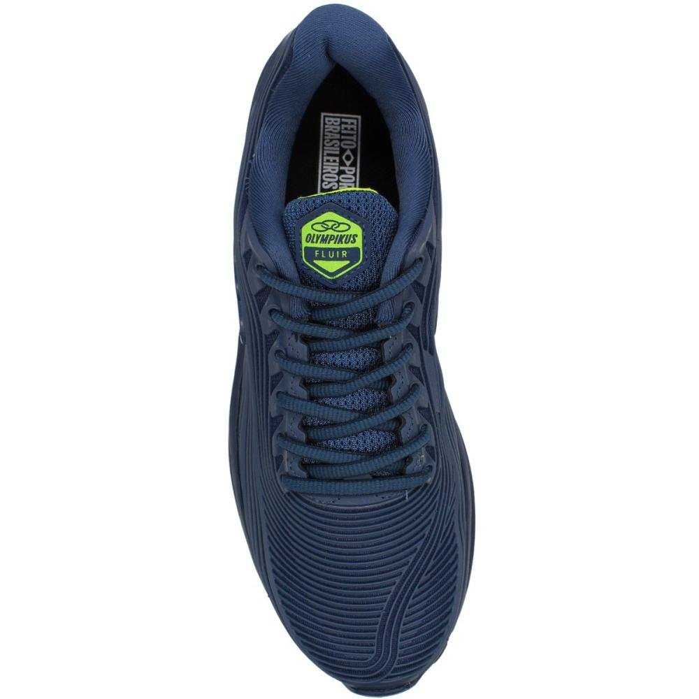 Tênis Olympikus Fluir Cover Grid Relevo Esportivo Masculino Azul 4