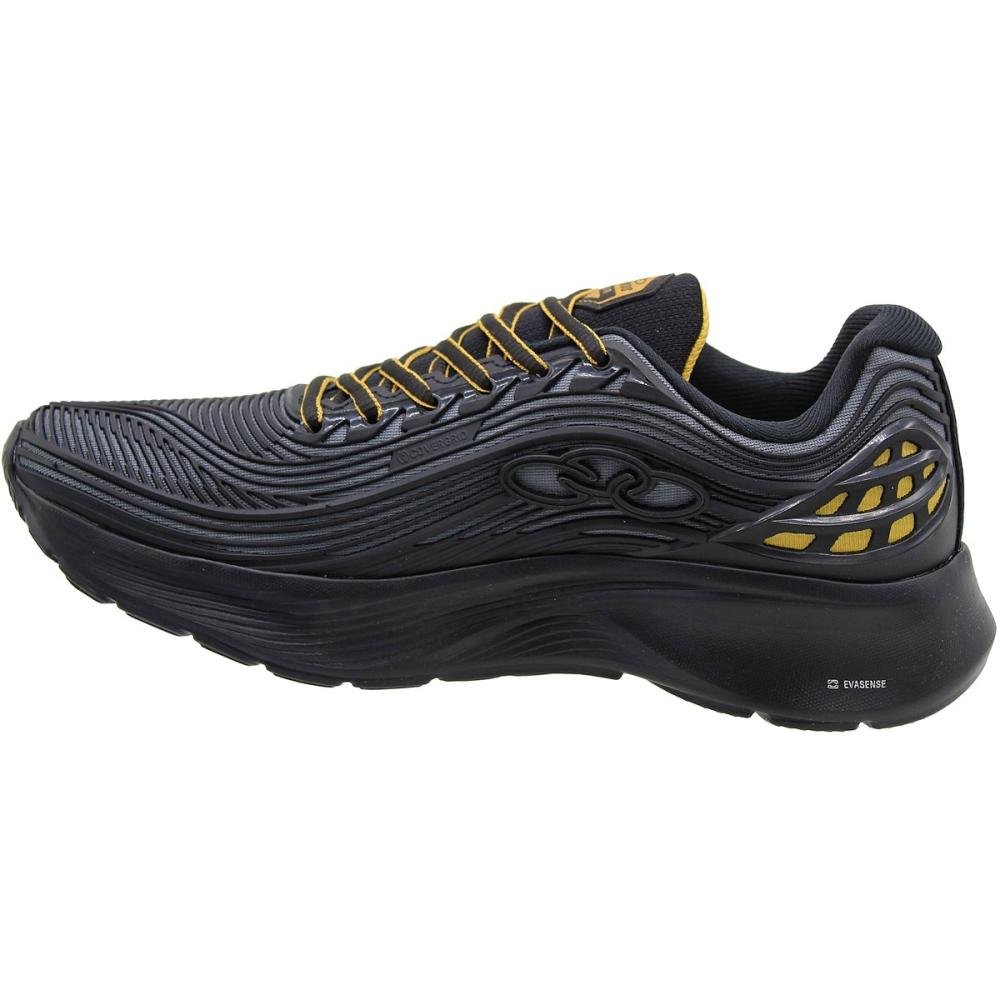Tênis Olympikus Fluir Cover Grid Relevo Esportivo Masculino Preto 2