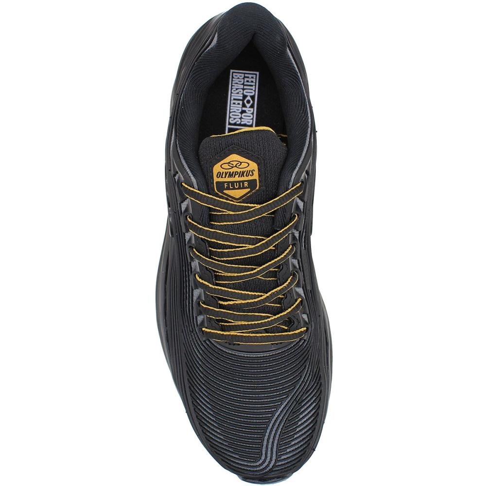 Tênis Olympikus Fluir Cover Grid Relevo Esportivo Masculino Preto 4