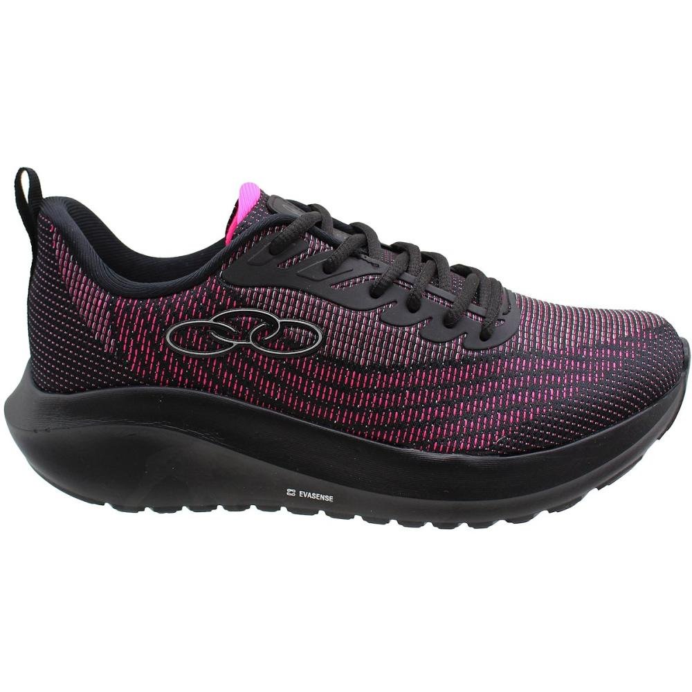 Tênis de Caminhada Olympikus Acqua Jacquard Treino Feminino Preto/Rosa 2