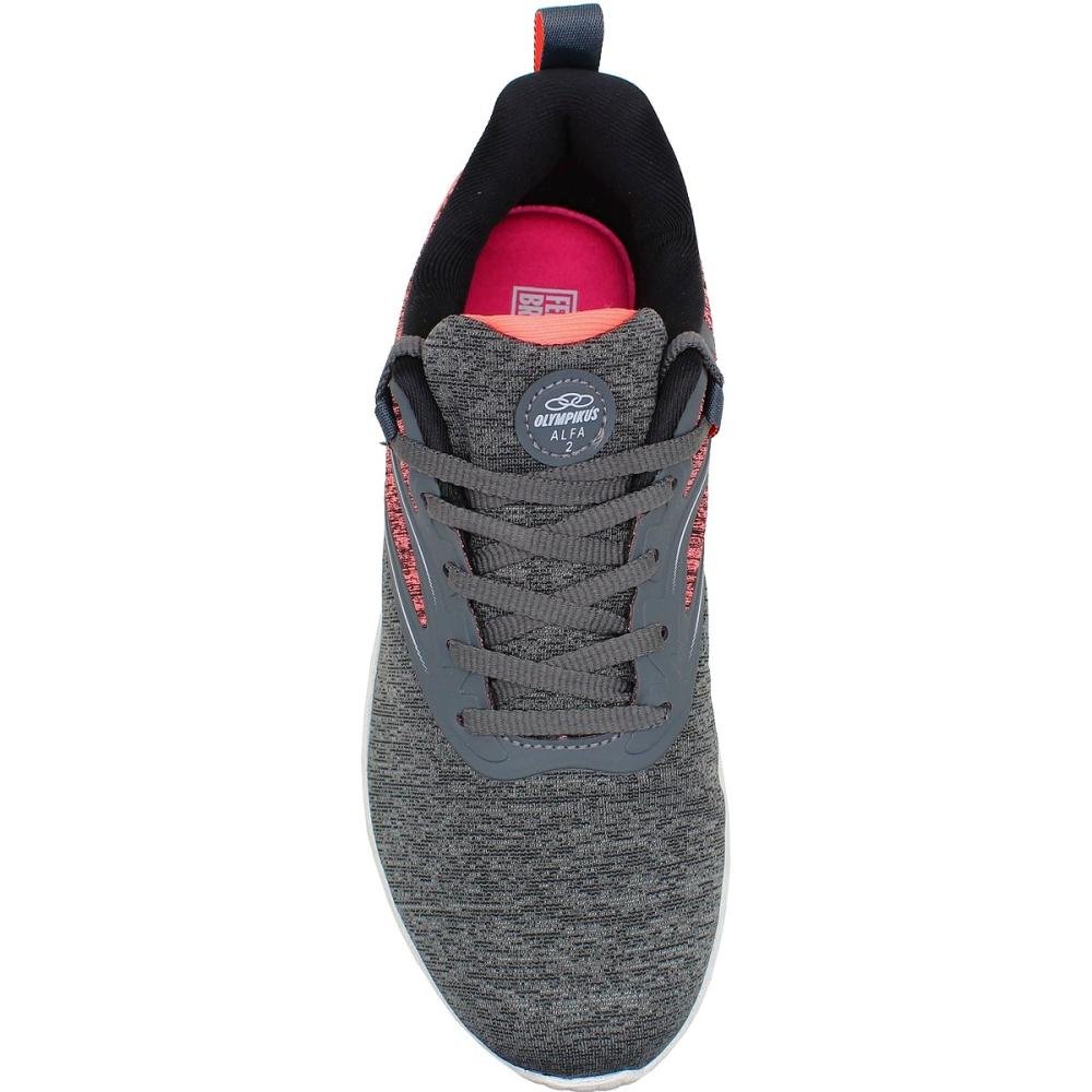 Tênis Esportivo Olympikus Alfa 2 Texturizado Feminino  Cinza/Rosa 4