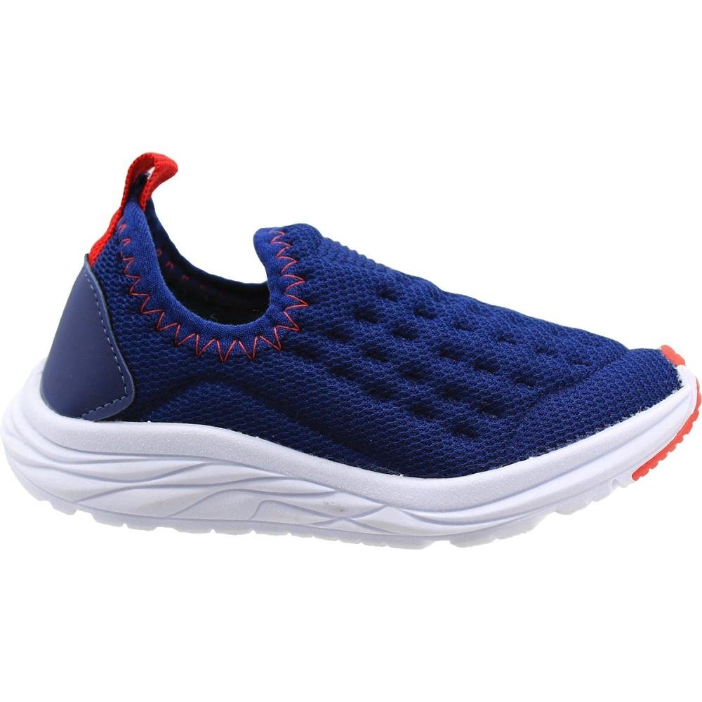 Tênis Infantil Batatinha Holes Slip On Menino Azul/Vermelho 2