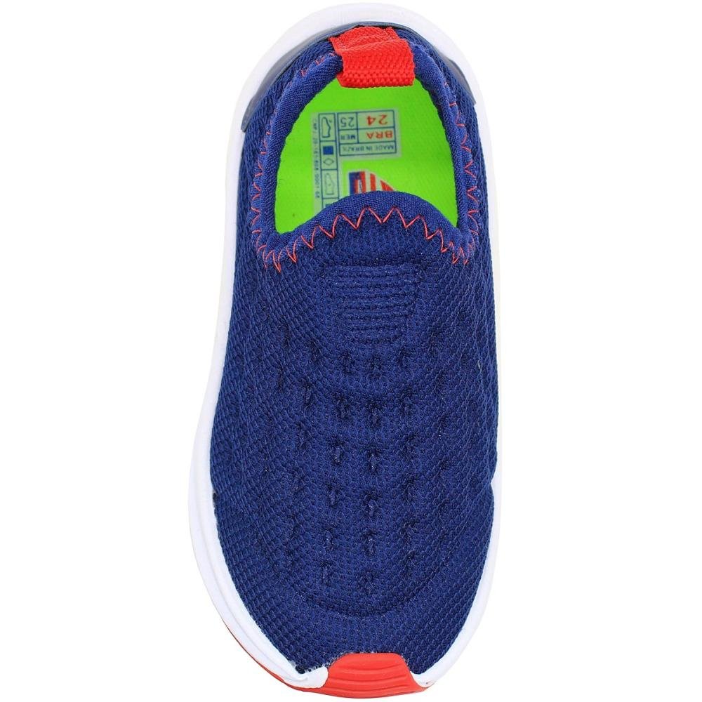 Tênis Infantil Batatinha Holes Slip On Menino Azul/Vermelho 4