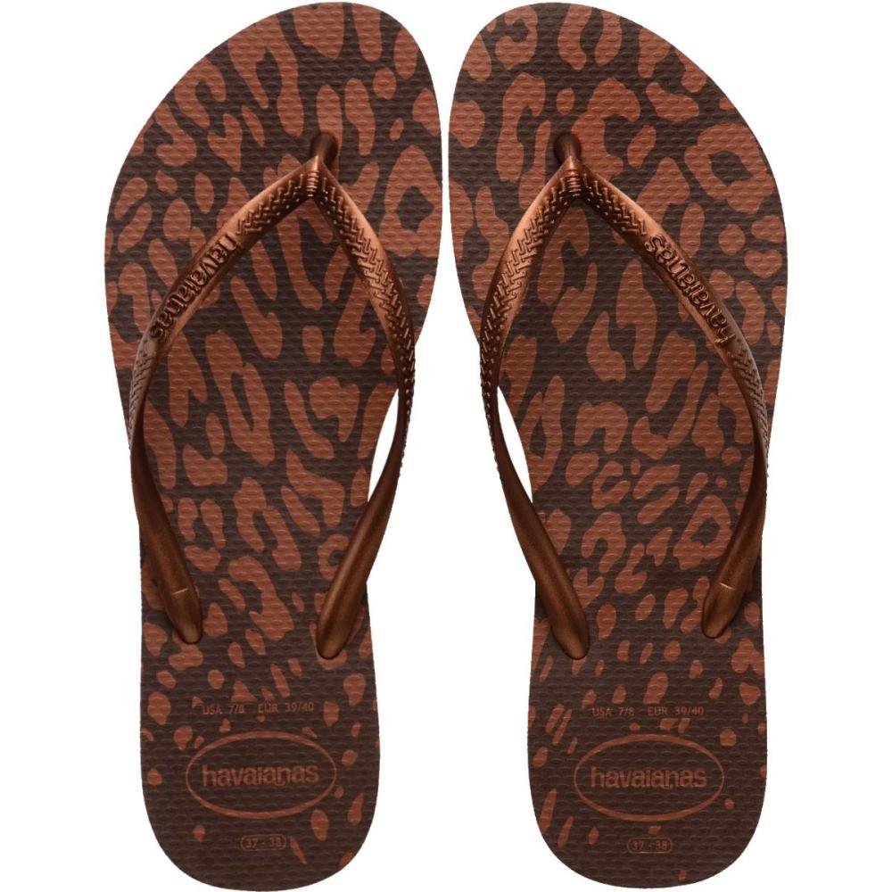 Chinelo De Dedo Havaianas Slim Animal Print Feminino