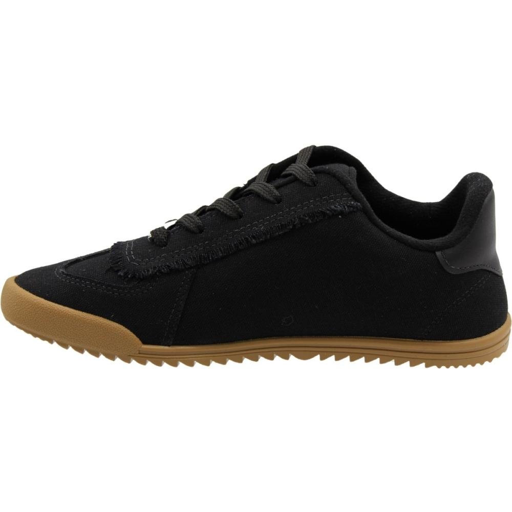 Tênis Casual Moleca Lona Sider Franjinhas Feminino Preto 2