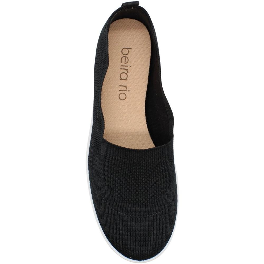 Tênis Casual Iate Beira Rio Gaspea Knit Respirável Feminino Preto 4