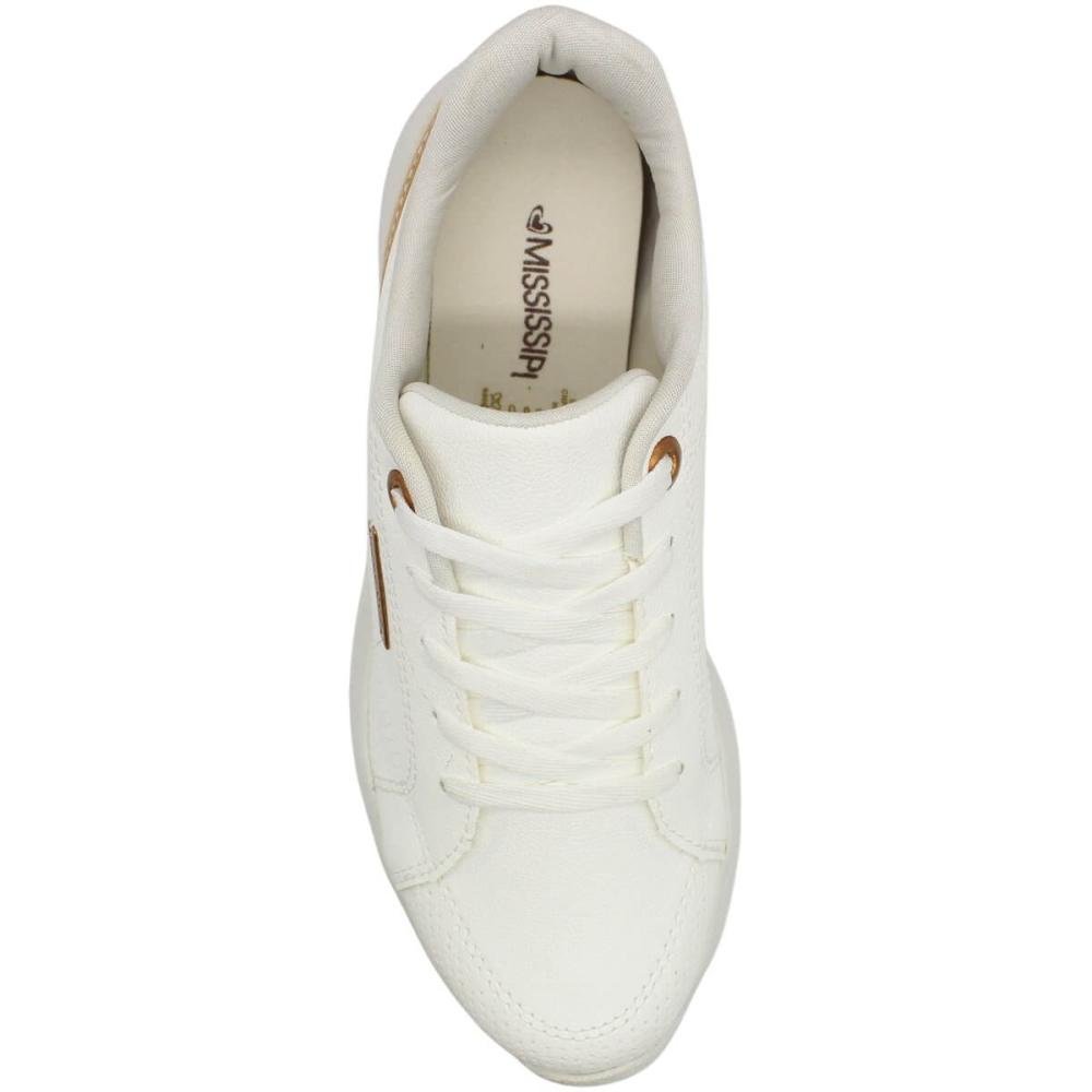 Tênis Esportivo Mississipi Jogging Solado Soft Feminino Branco 4