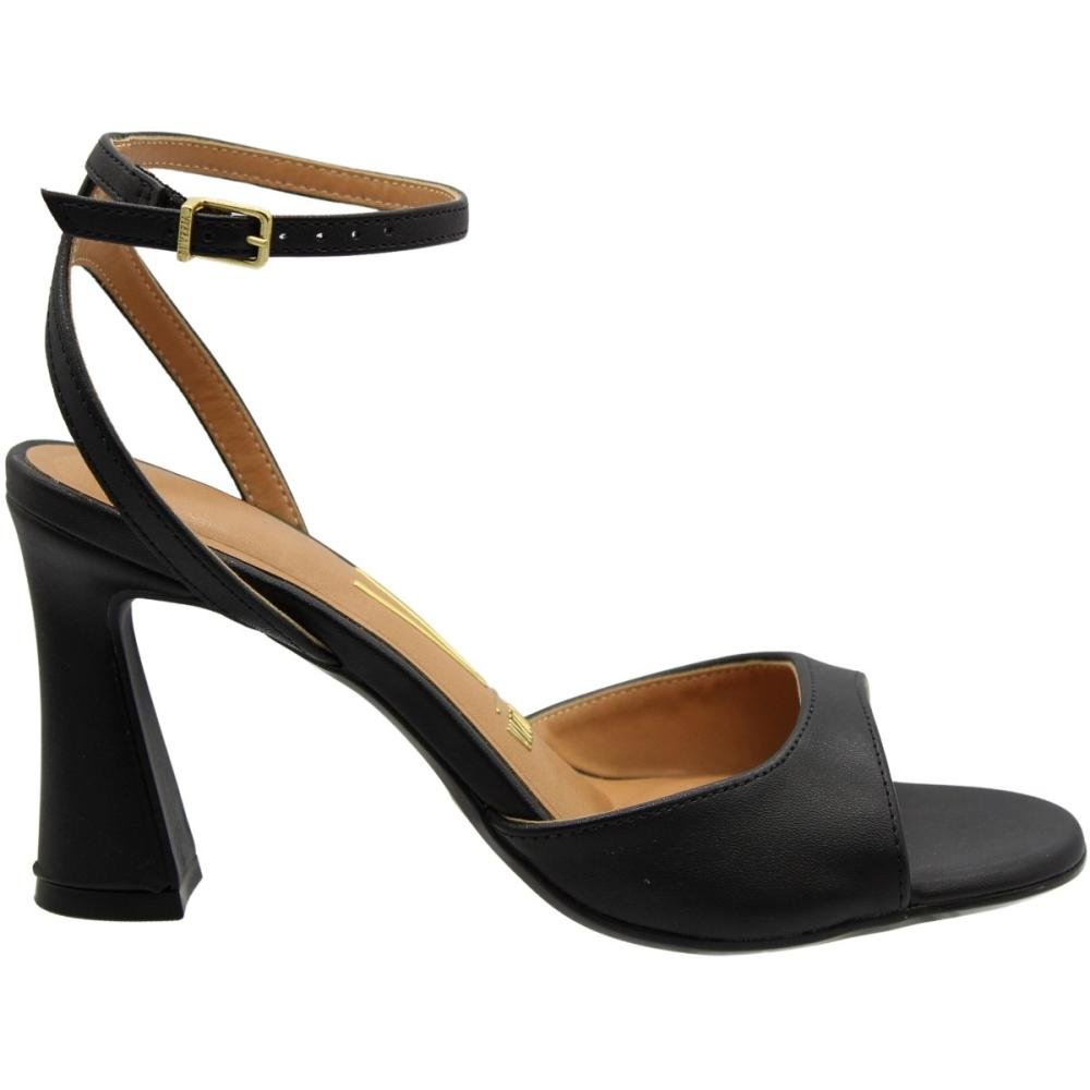 Sandália Salto Médio Vizzano Napa Pelica Fivela Feminina