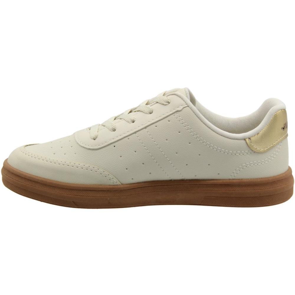 Tênis Casual Mississipi Listra Macio Basic Sneaker Feminino Bege 2