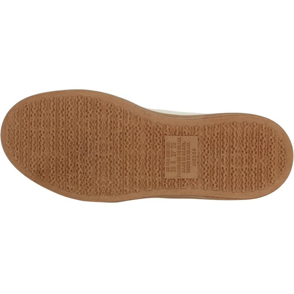 Tênis Casual Mississipi Listra Macio Basic Sneaker Feminino Bege 5