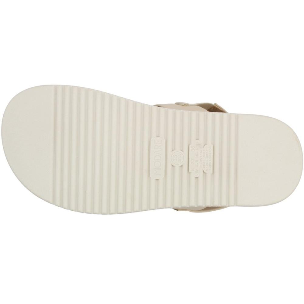 Sandália Plataforma Modare Tiras Com Ilhós Feminina Bege 5