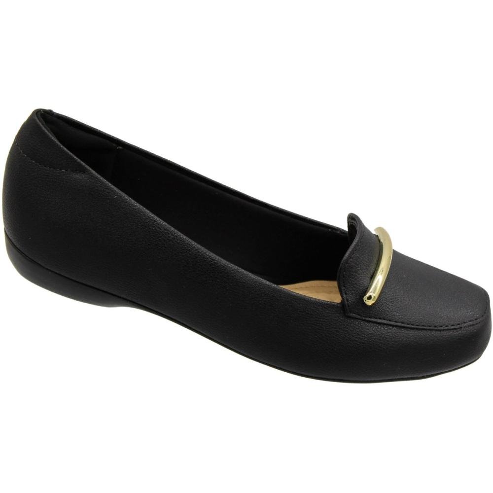 Sapatilha Mocassim Modare Napa Floather Ultra conforto Feminina Preto 4