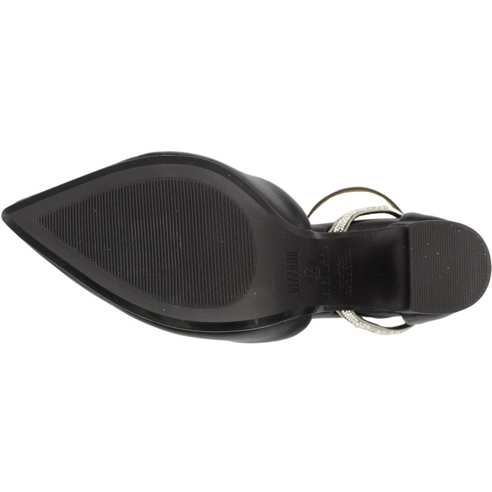 Sandália Salto Alto Vizzano Pelica Tira Com Strass Feminina Preto 5