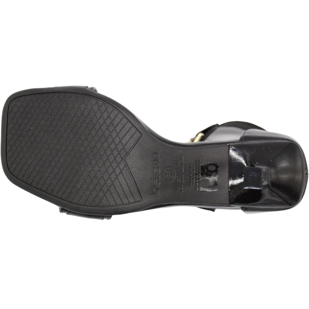 Sandália Salto Médio Beira Rio Adorno De Medalhões Feminina Preto 5