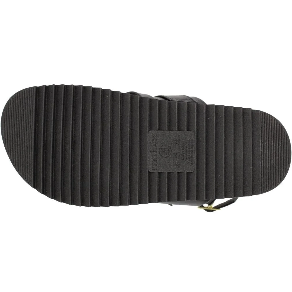 Sandália Papete Plataforma Moleca Adorno De Fivela Feminina Preto 5