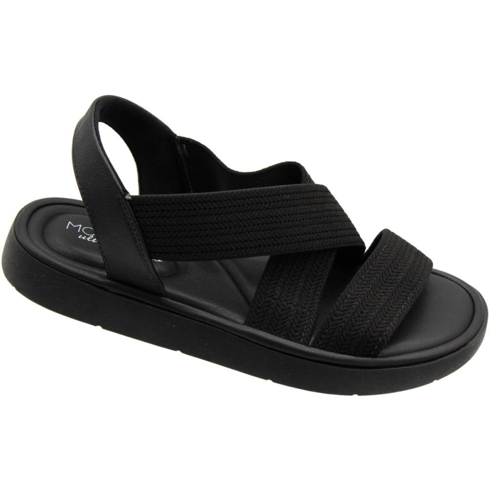 Sandália Plataforma Modare Tiras Elásticas Soft Feminina Preto 3