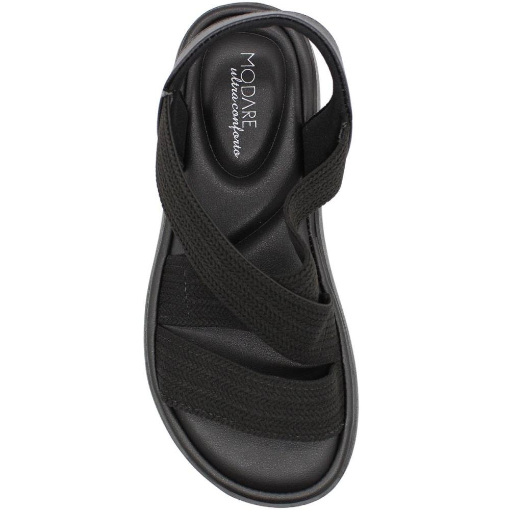 Sandália Plataforma Modare Tiras Elásticas Soft Feminina Preto 4