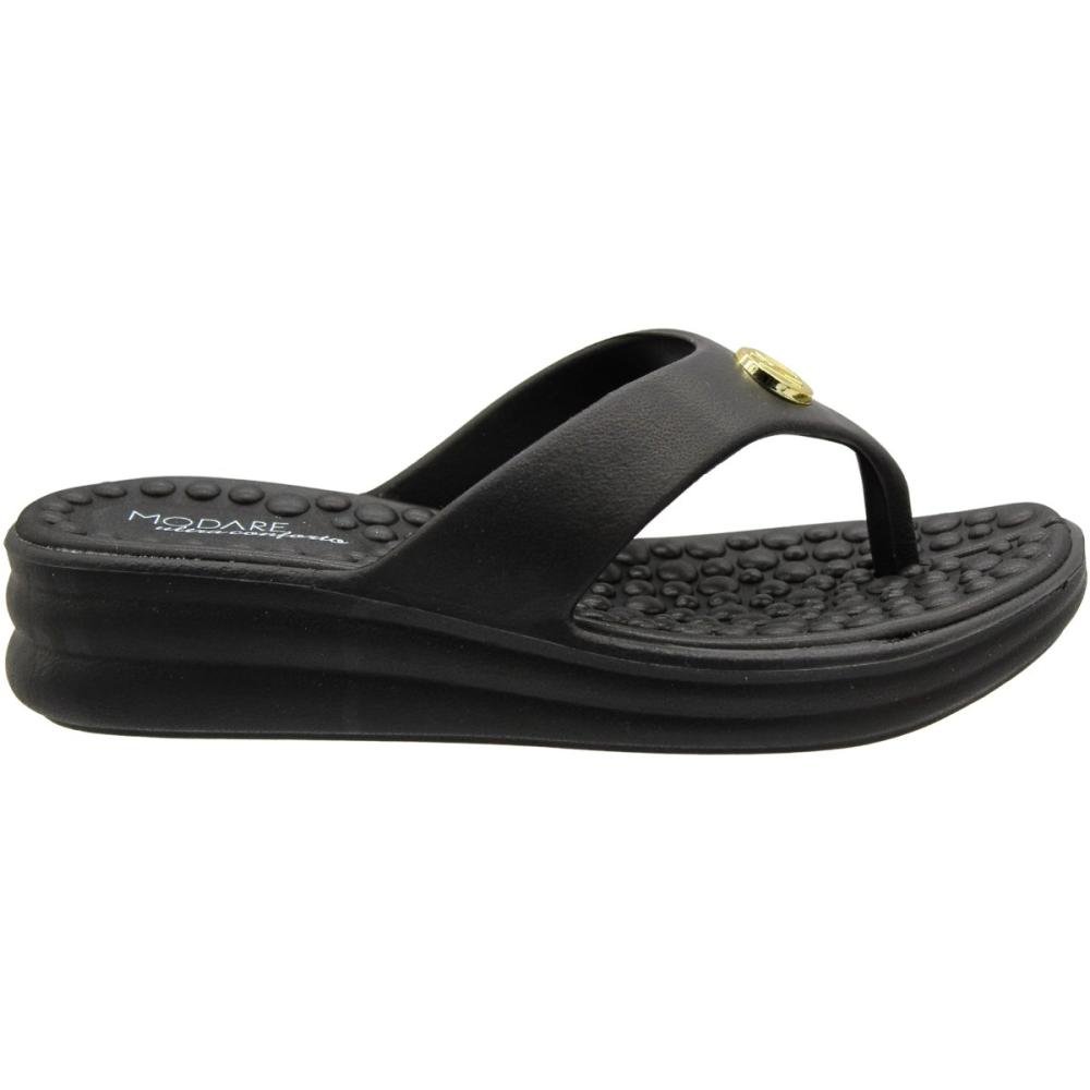 Tamanco De Dedo Modare Ultraconforto Tira Larga Feminina Preto 2