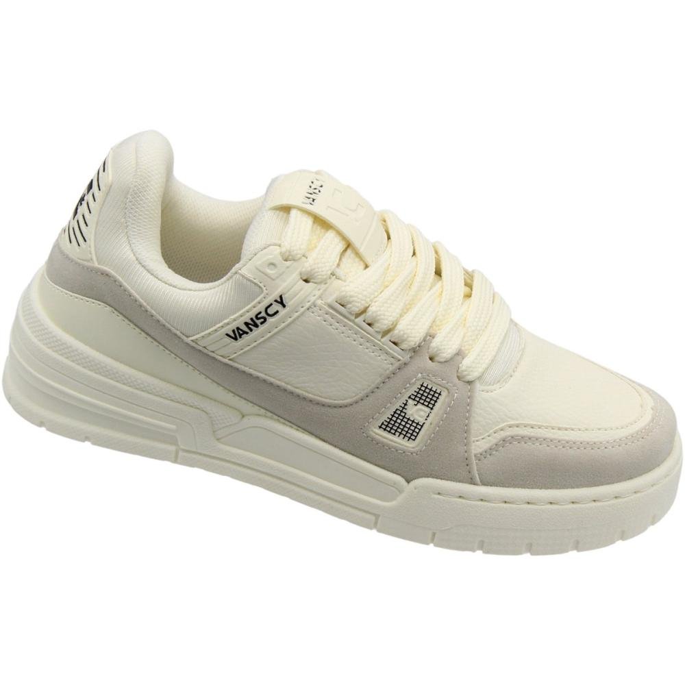 Tênis Casual Vanscy Hawk Street Sneaker Macio Masculino Branco 3