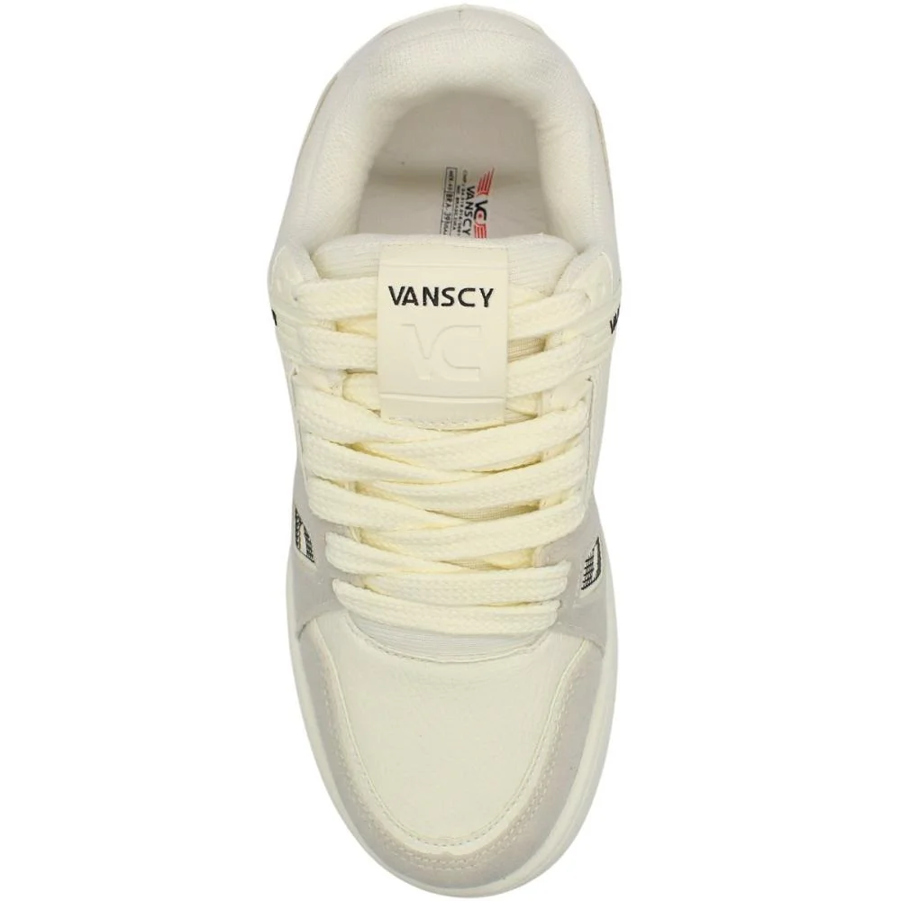 Tênis Casual Vanscy Hawk Street Sneaker Macio Masculino Branco 4