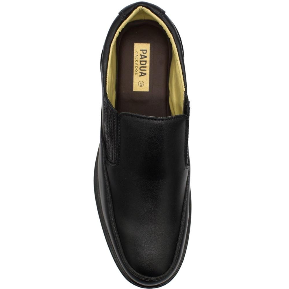 Sapato Social Pádua Calçados S/Cadarço Antistress Masculino Preto 4