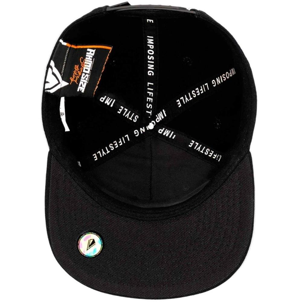 Boné Aba Reta Rhino Size Imposing Conect Ajustável Masculino Preto 4