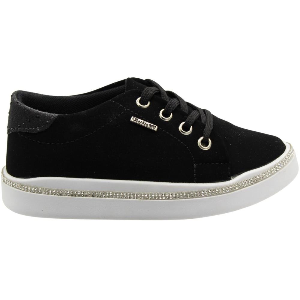 Tênis Casual Infantil Sophia Almeida Strass Giltter Menina