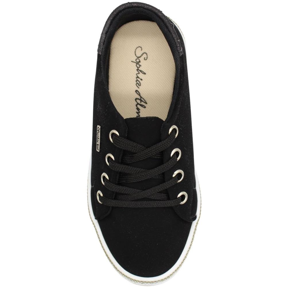 Tênis Casual Infantil Sophia Almeida Strass Giltter Menina Preto 4
