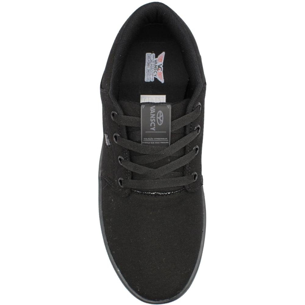 Tênis Casual Vanscy Skate Street Acolchoado Masculino Preto 4