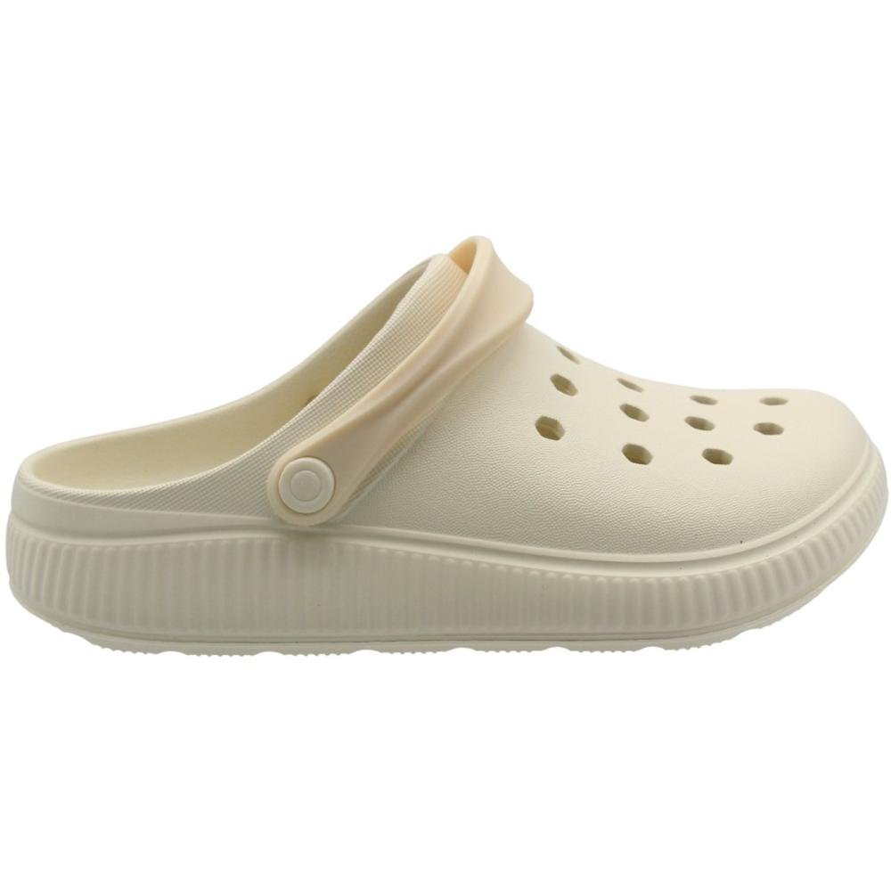 Babuche Moleca Furos Tiras Ajustável Palmilha Macia Feminina Branco 2