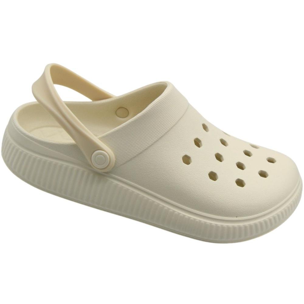 Babuche Moleca Furos Tiras Ajustável Palmilha Macia Feminina Branco 4