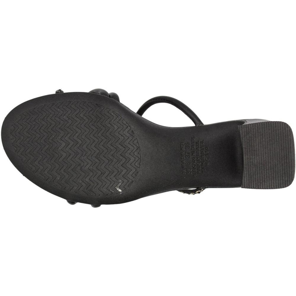 Sandália Salto Médio Bloco Mississipi Strass Shine Feminina Preto 5