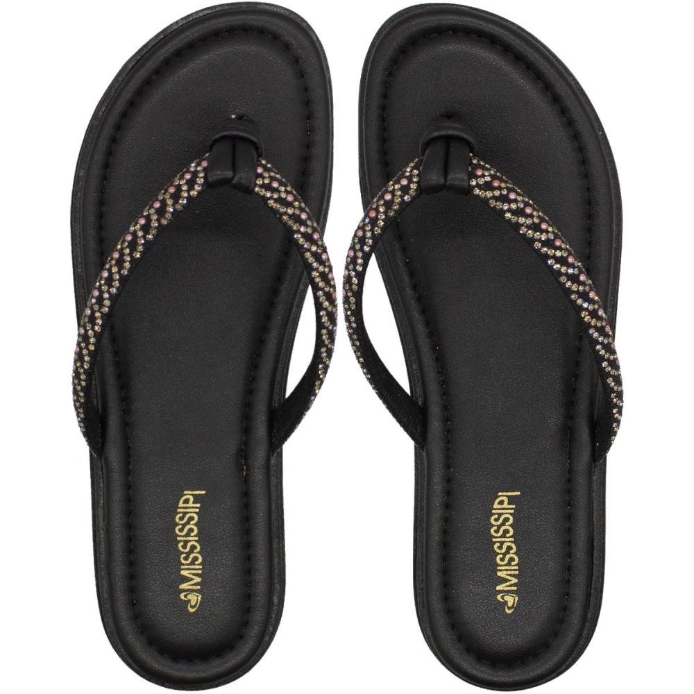 Chinelo De Dedo Mississipi Tira Com Strass Nózinho Feminino