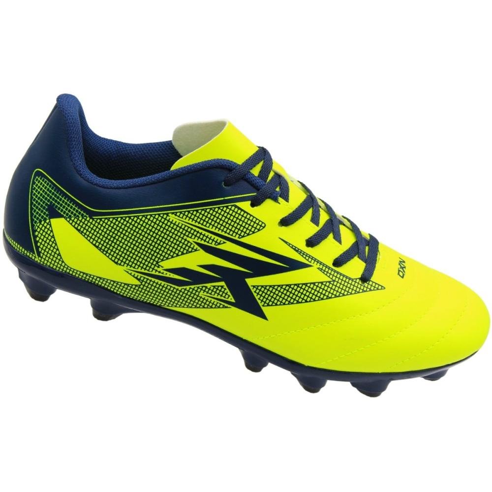 Chuteira de Campo OXN Alcance Masculina Strike Amarelo/Azul 3
