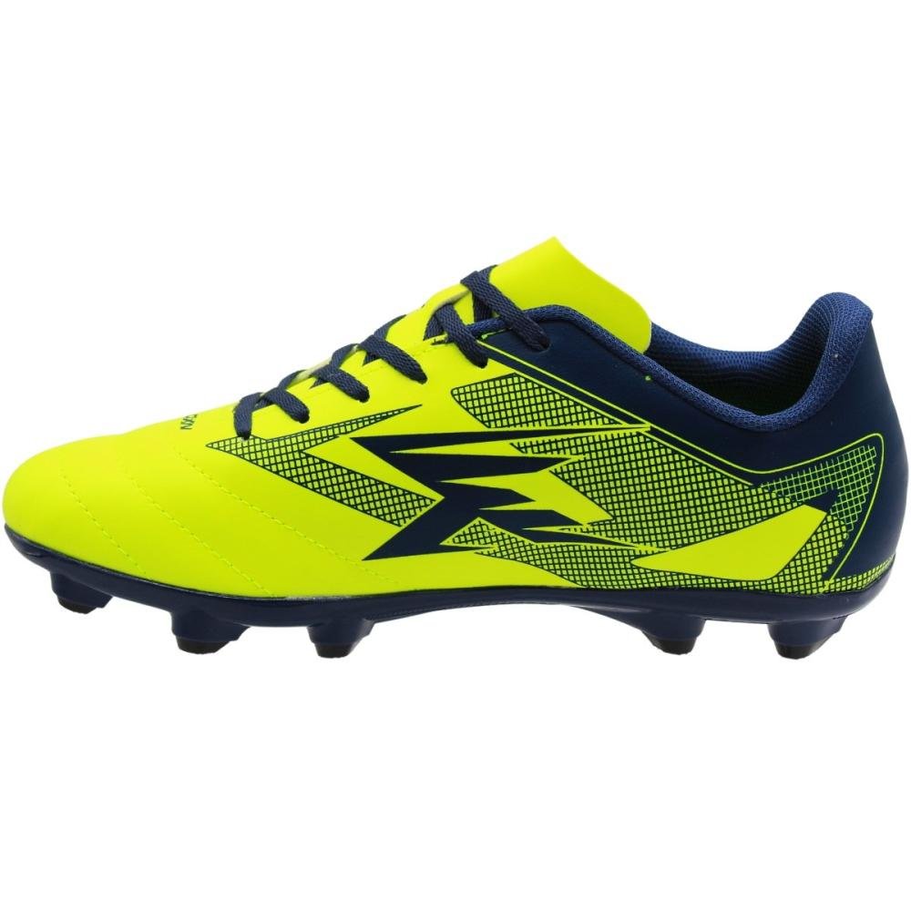 Chuteira de Campo OXN Alcance Masculina Strike Amarelo/Azul 2