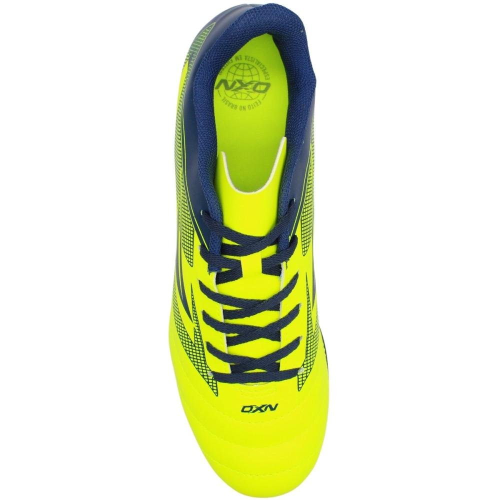 Chuteira de Campo OXN Alcance Masculina Strike Amarelo/Azul 4