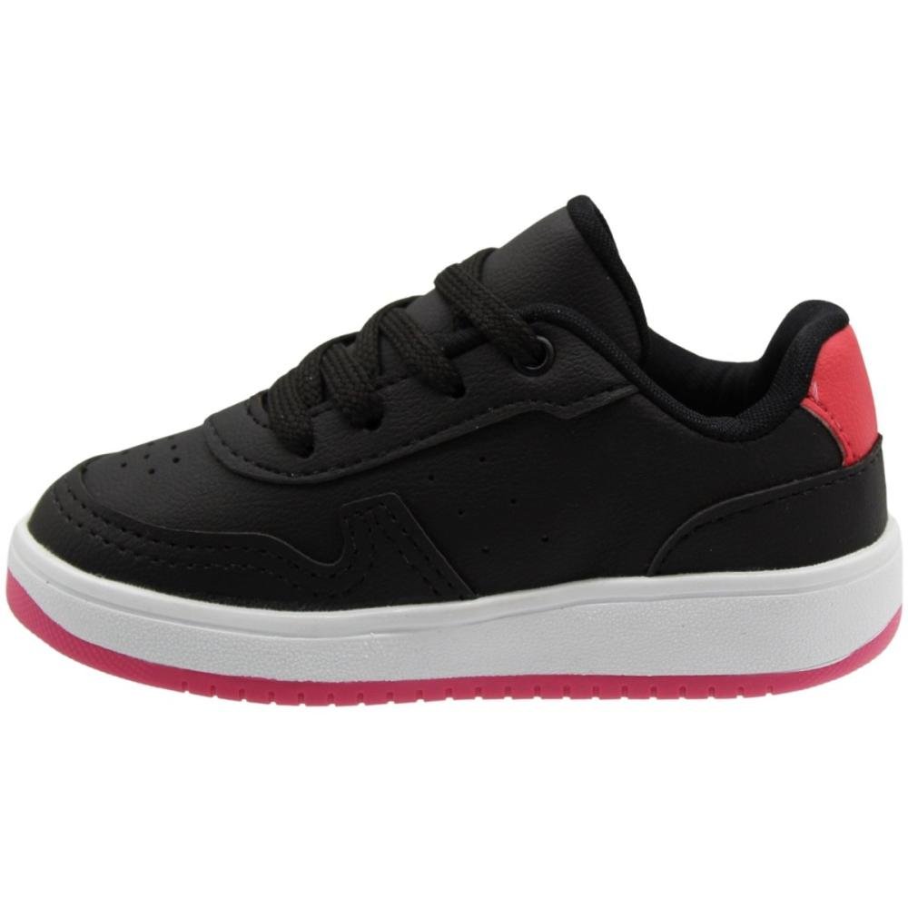 Tênis Casual Infantil Camin Yep Menina Preto/Rosa 2
