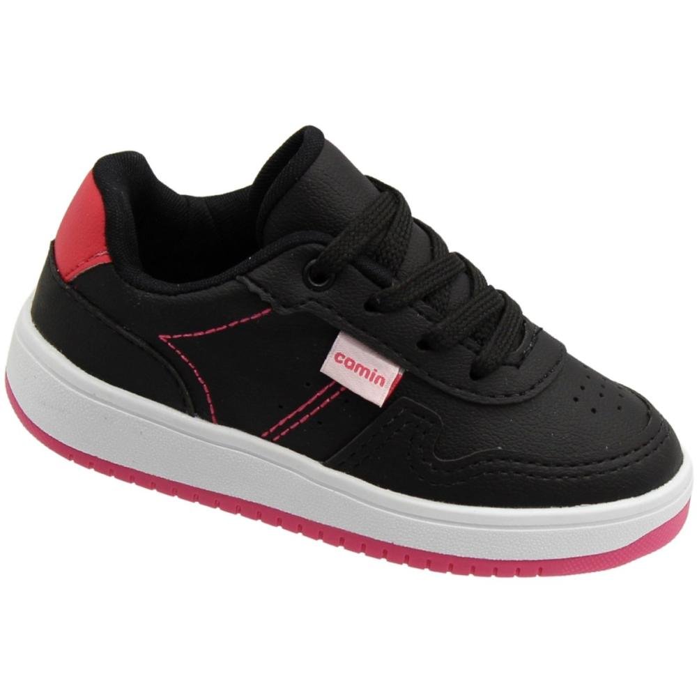 Tênis Casual Infantil Camin Yep Menina Preto/Rosa 3