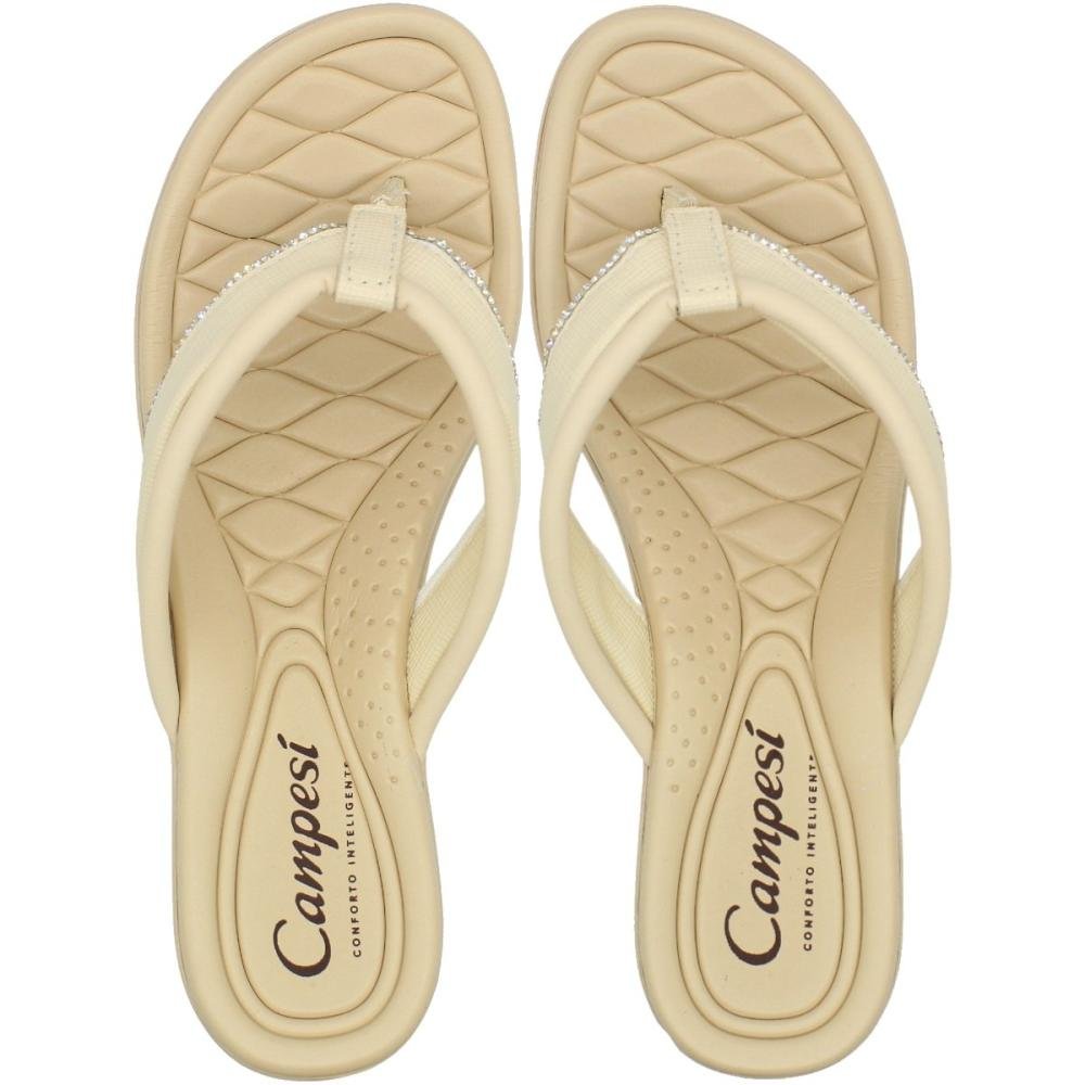 Tamanco Salto Baixo Campesí Tiras Strass Feminino