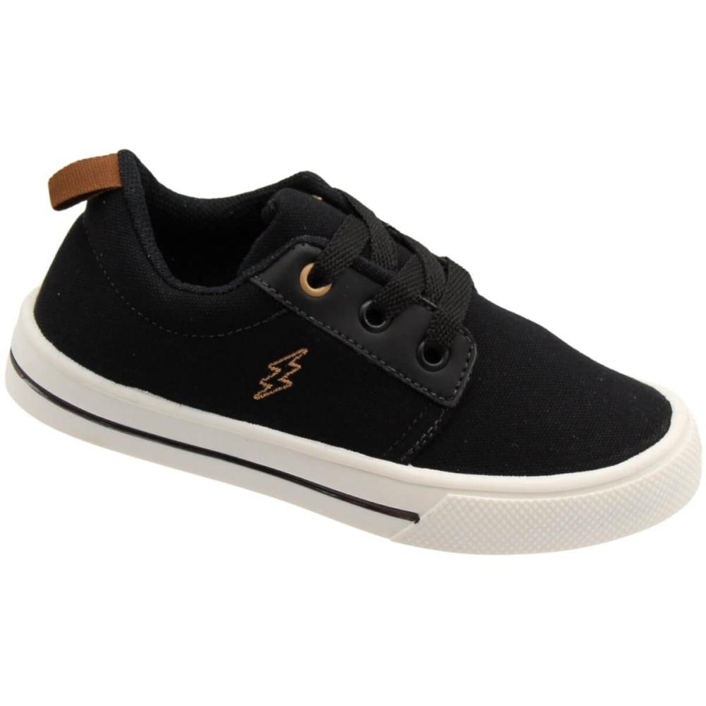 Tênis Infantil Blitzz Lona Raio Menino Preto 3