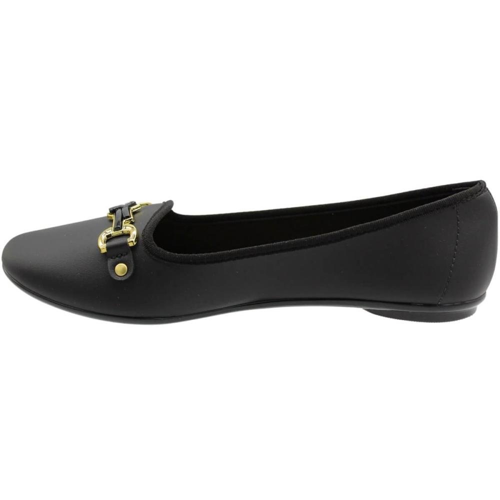 Sapatilha Moleca Napa Sardenha Neo Fivela Feminina Preto 2