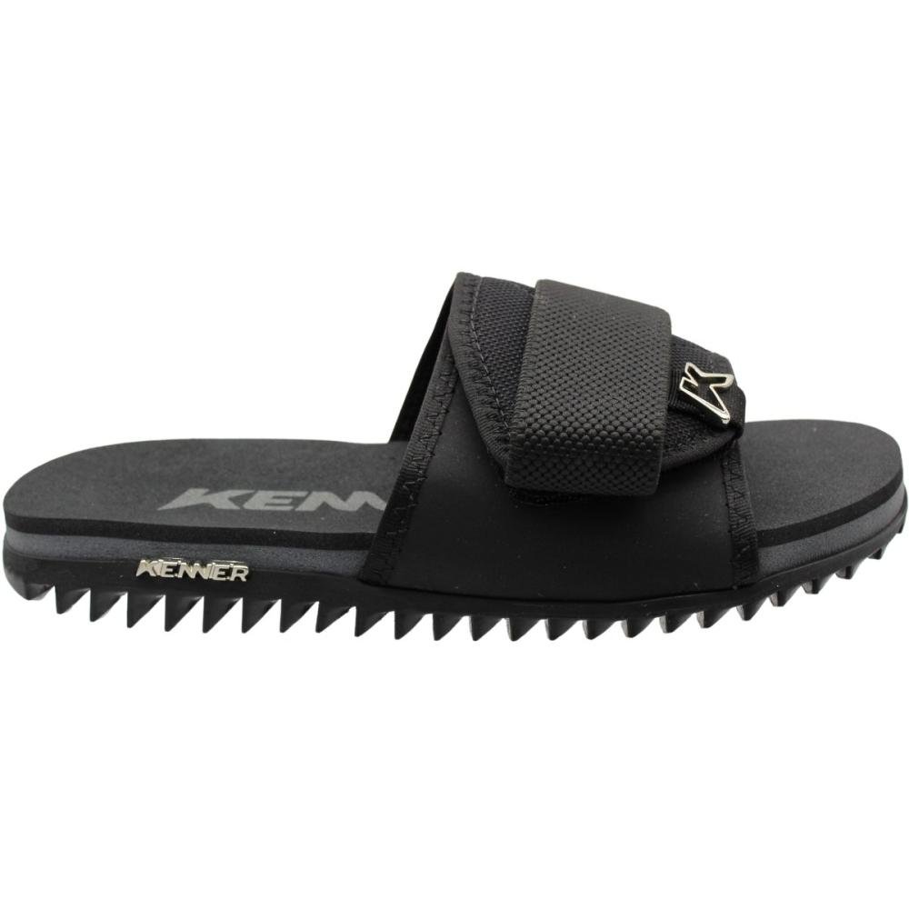 Sandália Kenner Kivah Slide Solado Tratorado Masculina Preto 2