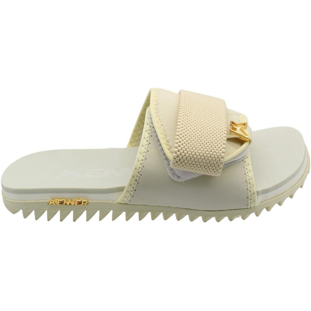 Sandália Kenner Kivah Slide Solado Tratorado Masculina Bege 2