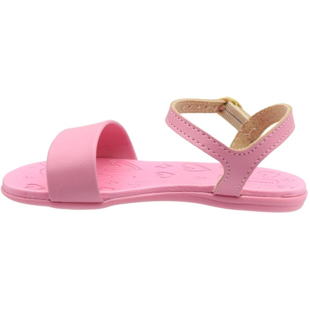 Sandália Rasteira Baby Molekinha Napa Fivela Menina Rosa 3