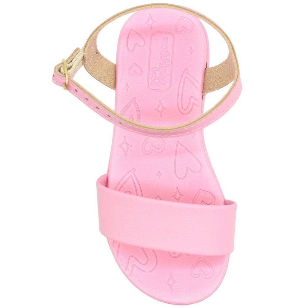 Sandália Rasteira Baby Molekinha Napa Fivela Menina Rosa 4