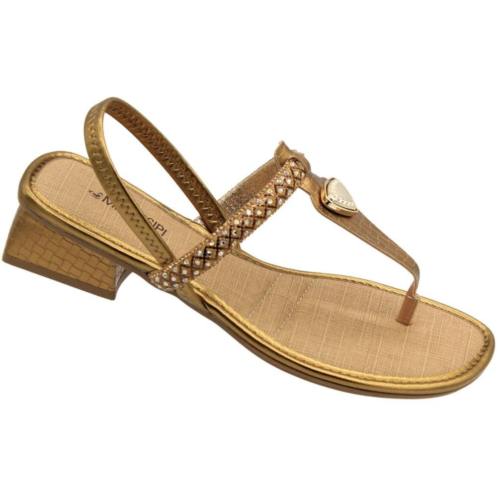 Sandália Salto Baixo Mississipi Itaim Calce  Fácil Feminina Bronze 3