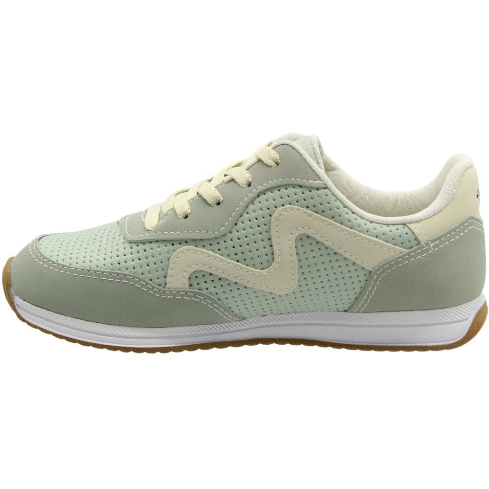 Tênis Casual Mississipi Retro Listra Leve Feminino Verde 2